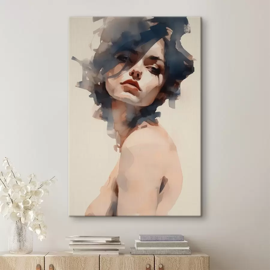 carta da parati Ritratto di ragazza in stile acquerello nr. s41710