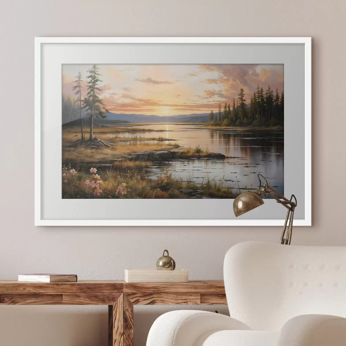 Poster Ultima luce sul lago f41733