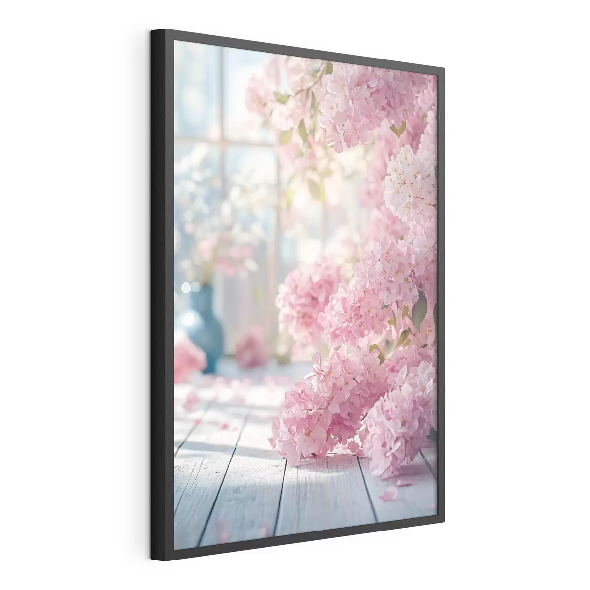 Poster Rosa lilla sullo sfondo della finestra f41748