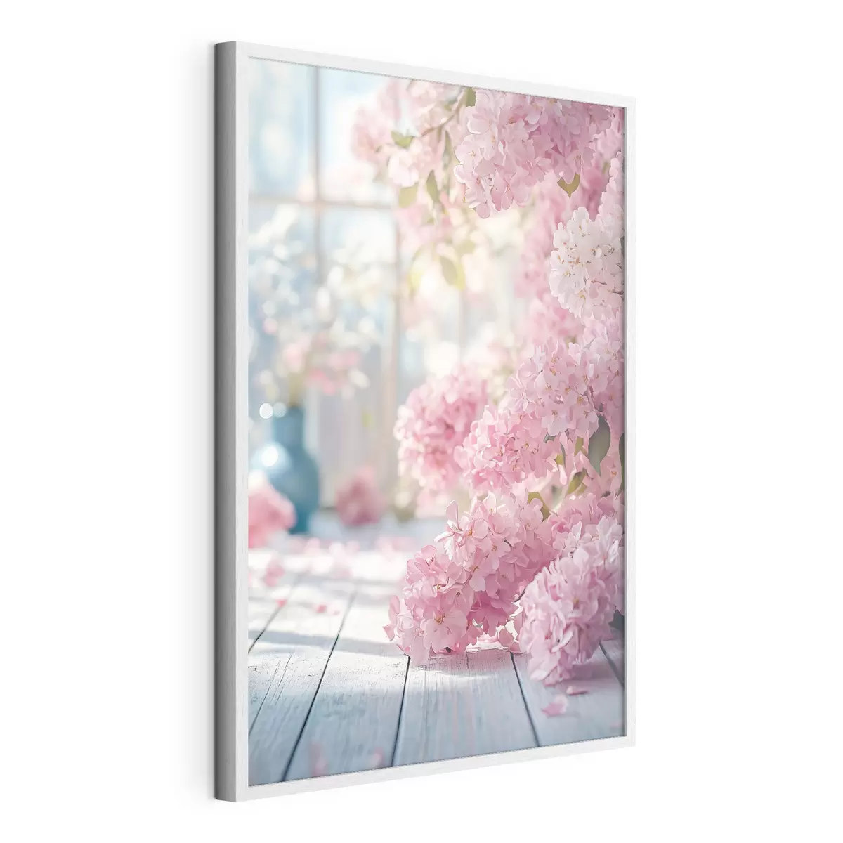 Poster Rosa lilla sullo sfondo della finestra f41748