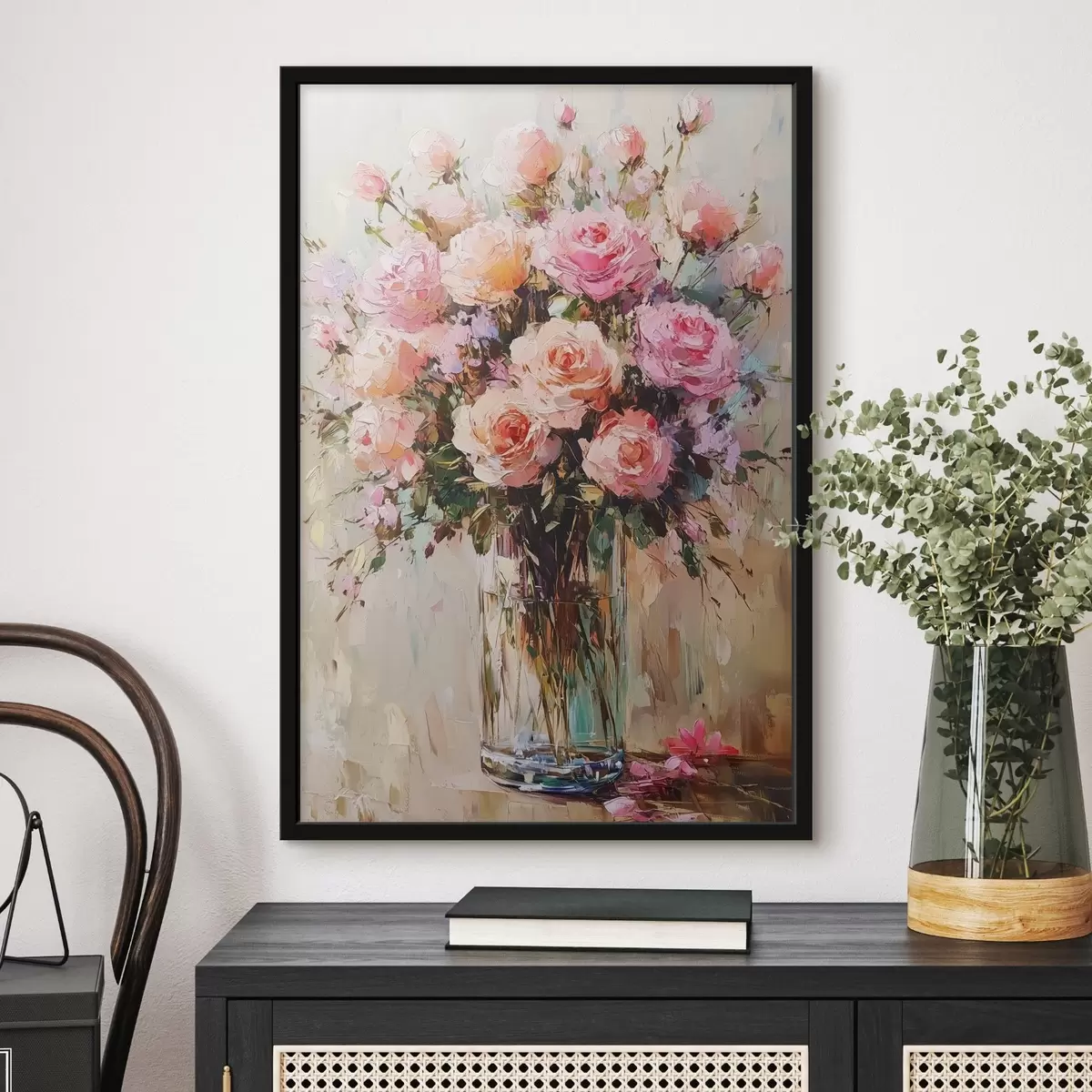 Poster Bouquet di fiori, nello stile della pittura ad olio f41754