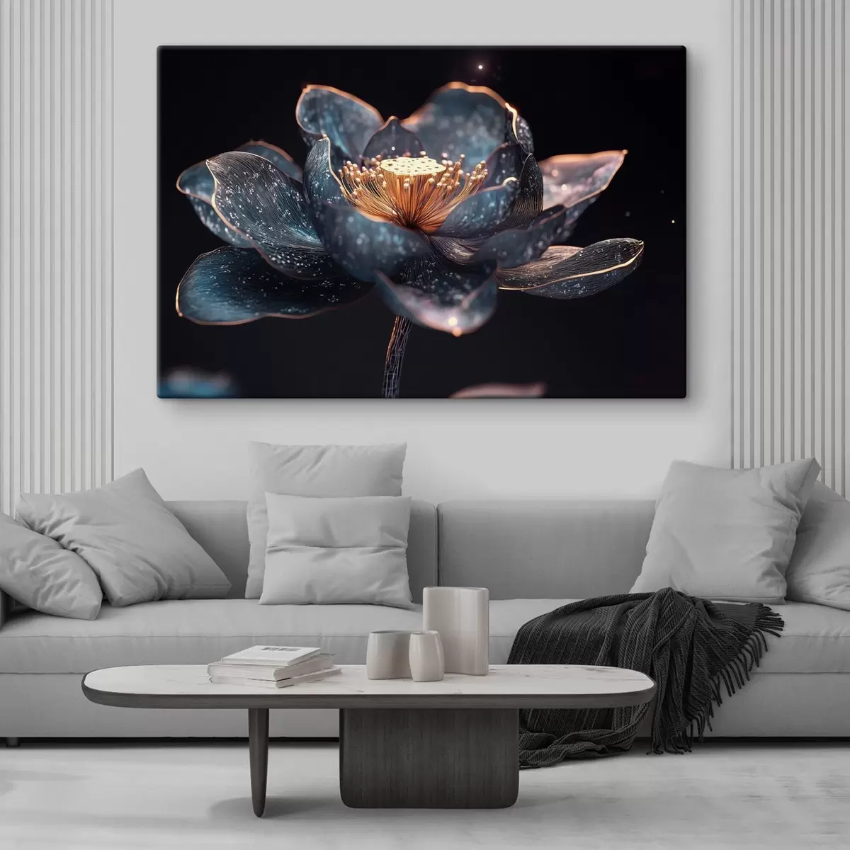 carta da parati Fiore grazioso su sfondo scuro nr. s41837