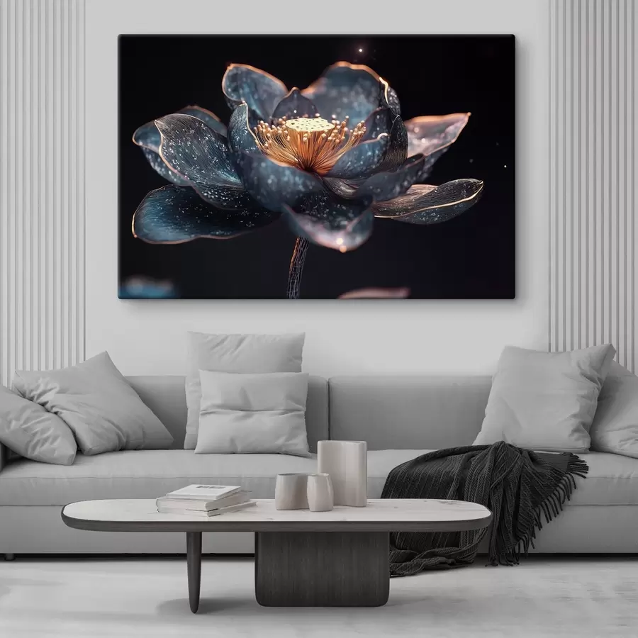 carta da parati Fiore grazioso su sfondo scuro nr. s41837