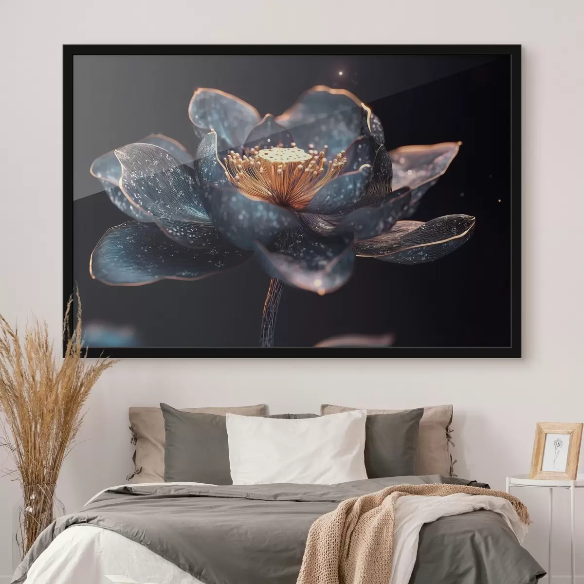 Poster Fiore grazioso su sfondo scuro f41837