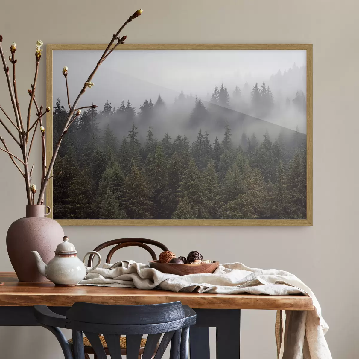 Poster Foresta nella nebbia f41839