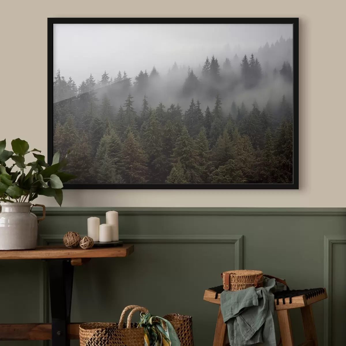 Poster Foresta nella nebbia f41839