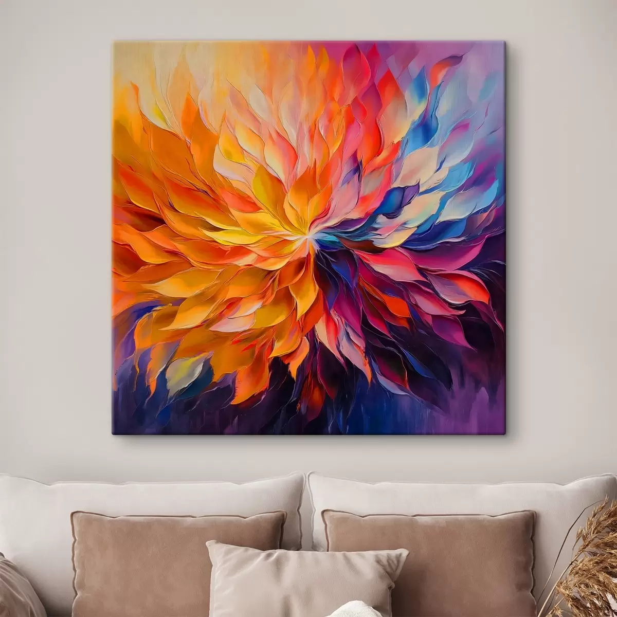 carta da parati Un'esplosione astratta di petali colorati nr. s41814