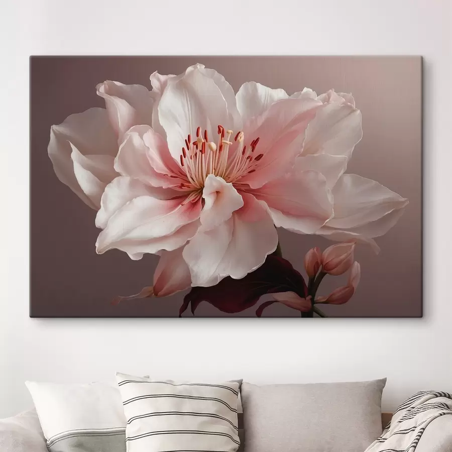 carta da parati Fiore rosa su sfondo rosa nr. s41506