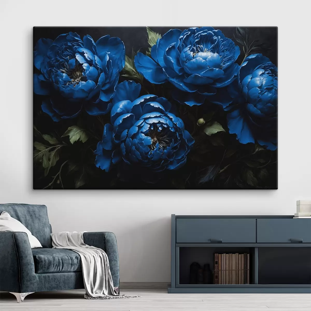 carta da parati Peonie blu nr. s41523