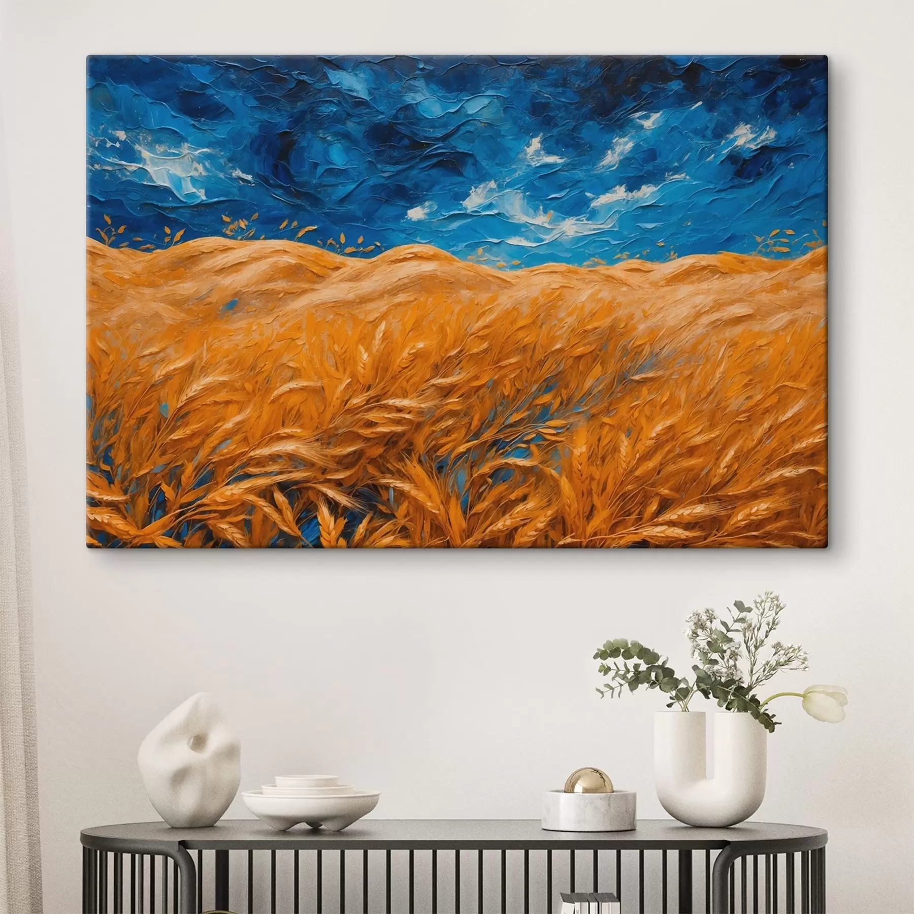 carta da parati Campo di grano in stile pittura ad olio nr. s41584