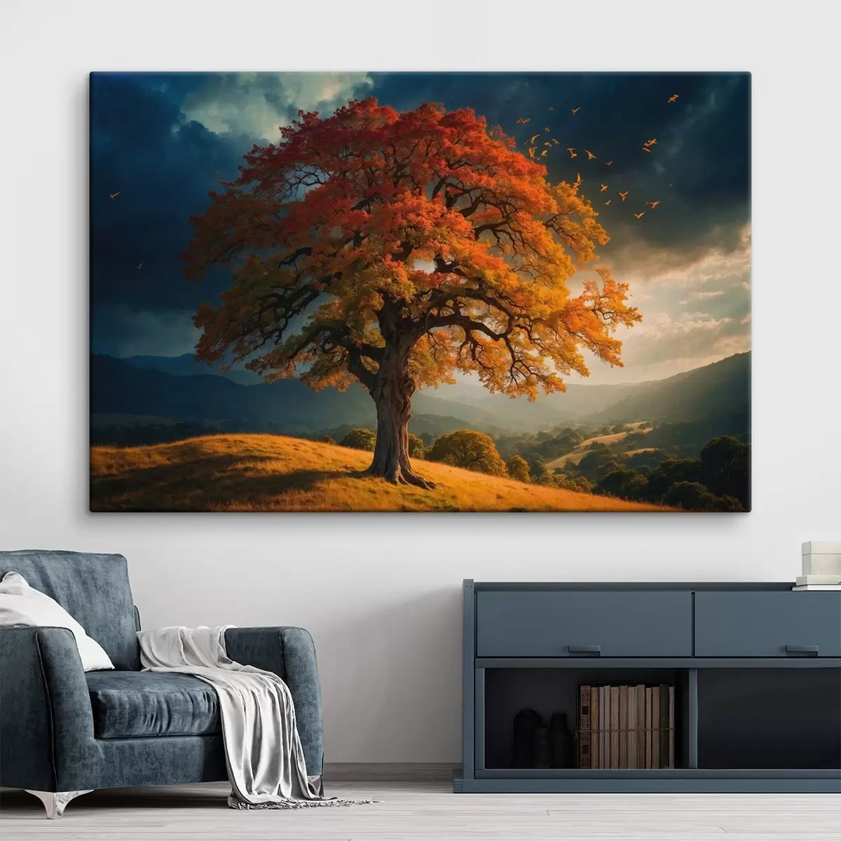 carta da parati Albero in cima a una collina nr. s41586