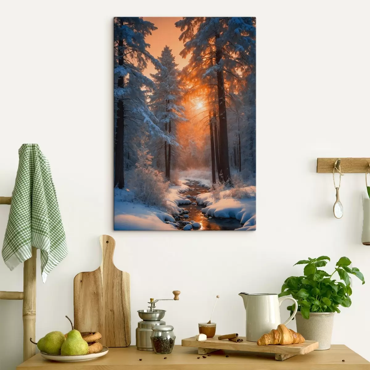 carta da parati Torrente in inverno estate nr. s41590