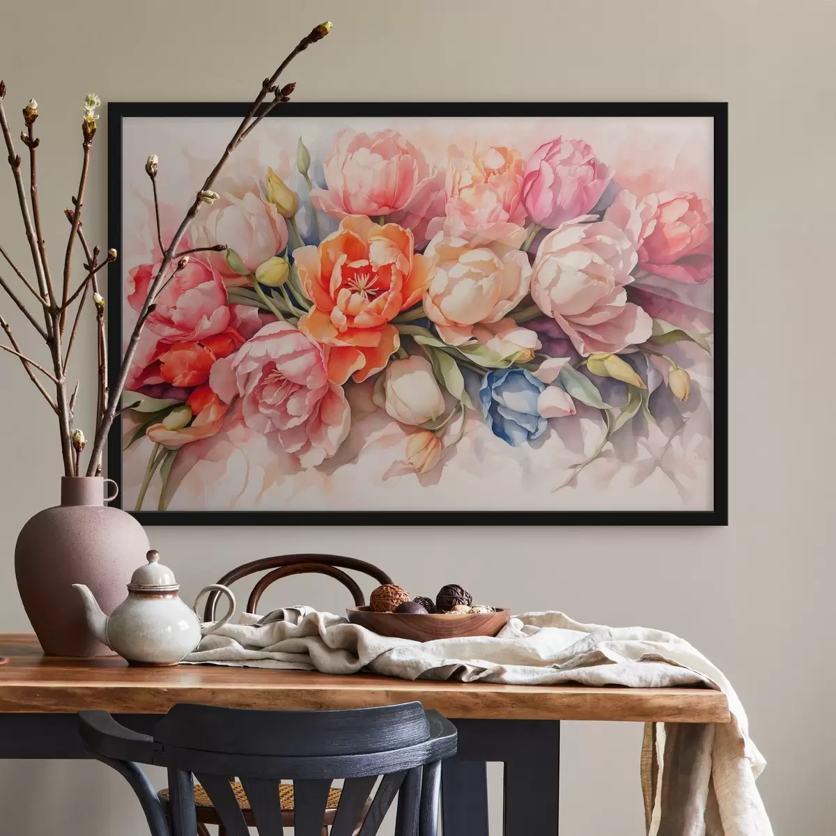 Poster Bouquet di fiori in acquerello f41531