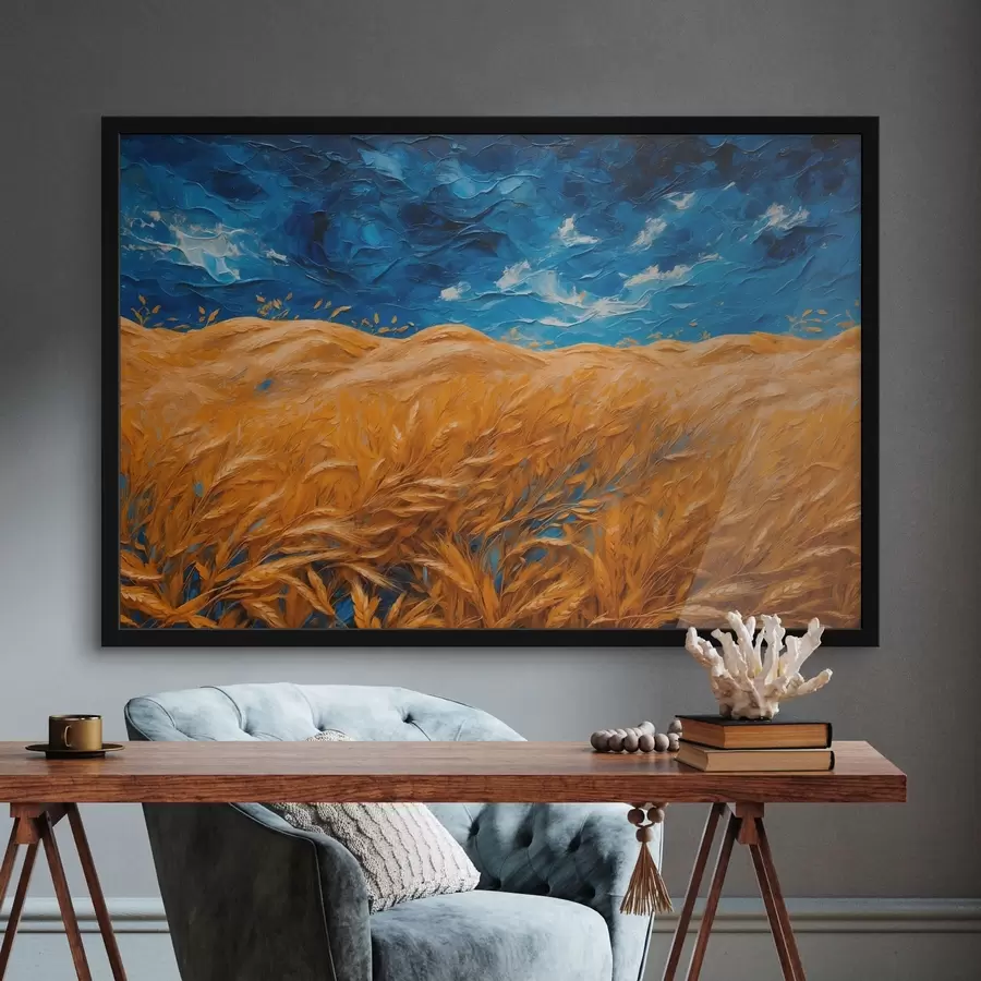 carta da parati Campo di grano in stile pittura ad olio nr. f41584