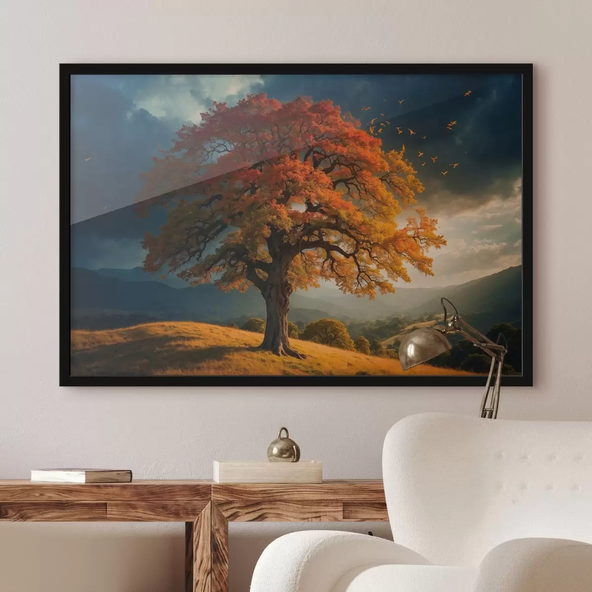 Poster Albero in cima a una collina f41586