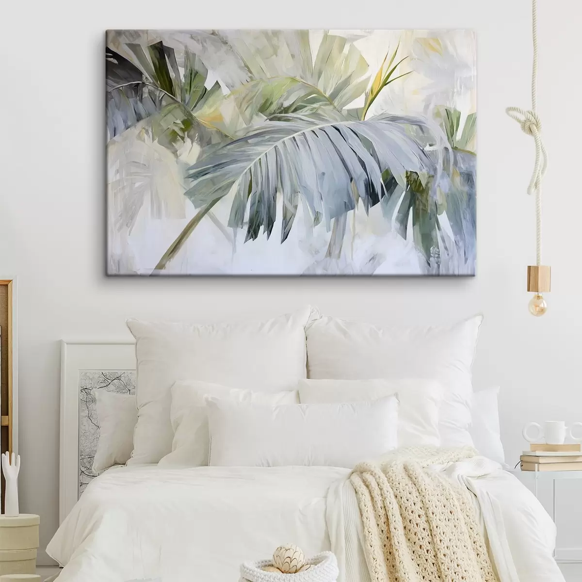 carta da parati Grandi foglie tropicali nello stile della pittura nr. s41866