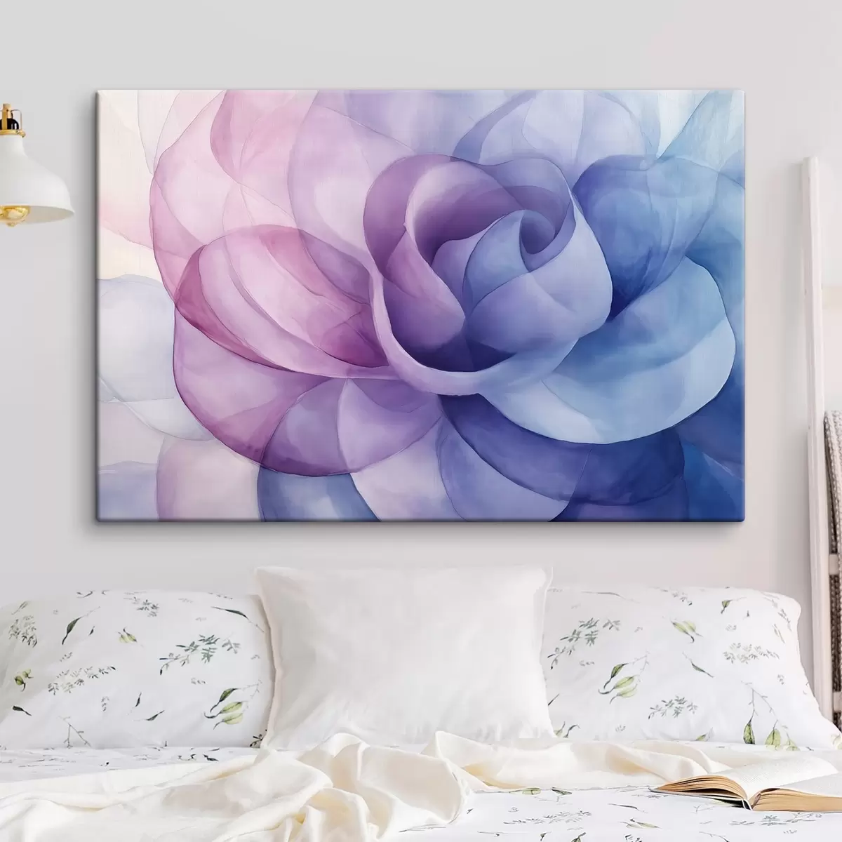 carta da parati Fiore blu-violetto in stile acquerello nr. s41869