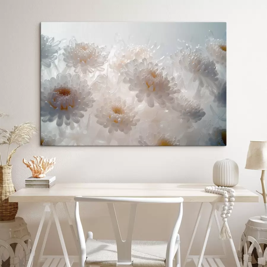 carta da parati Crisantemi bianchi nr. s41879