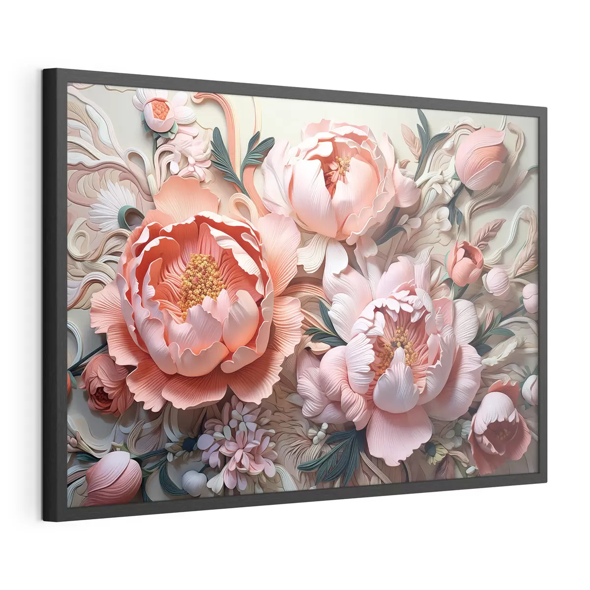 Poster Peonie lussureggianti nei toni del rosa f41859