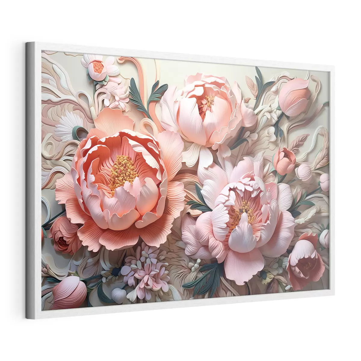 Poster Peonie lussureggianti nei toni del rosa f41859