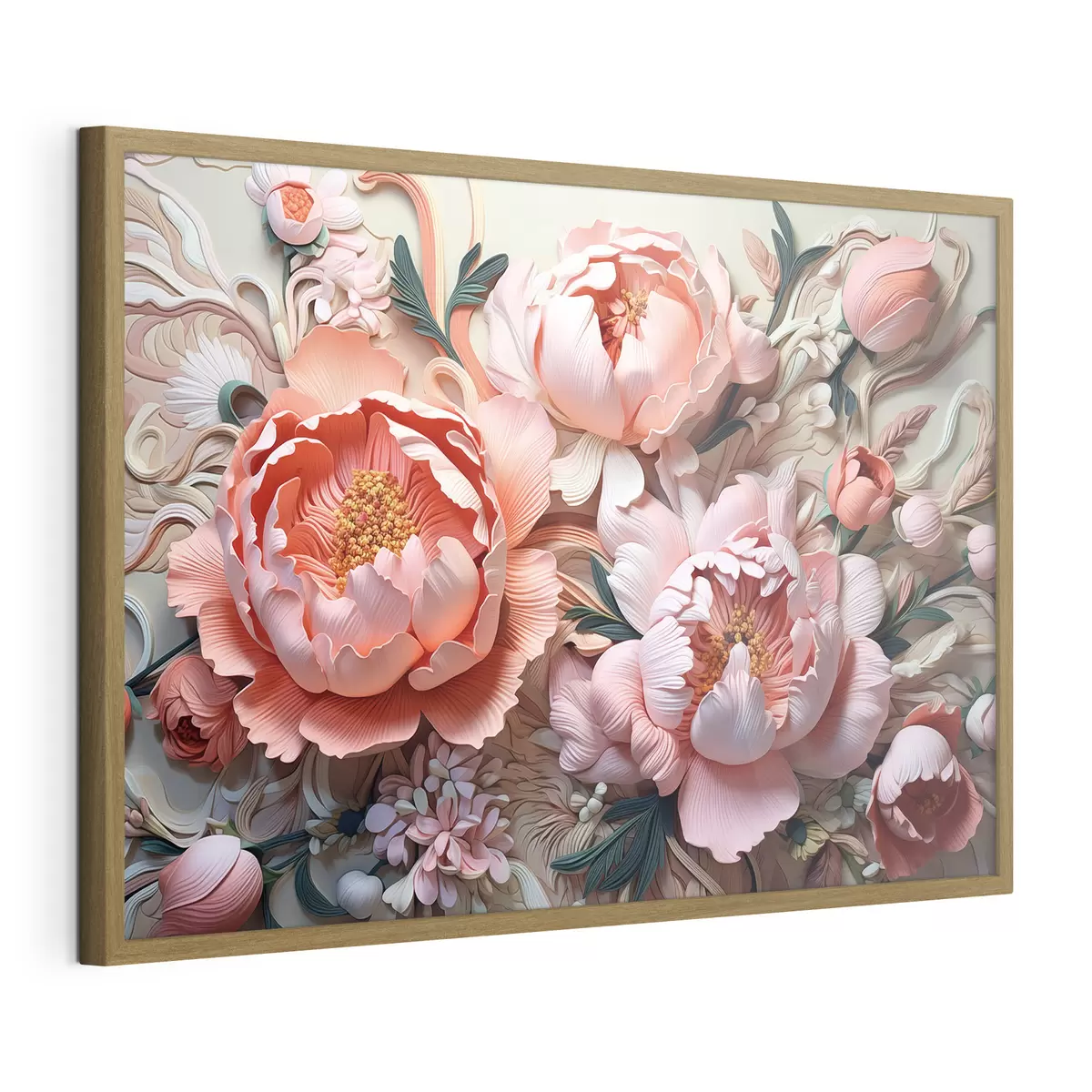 Poster Peonie lussureggianti nei toni del rosa f41859