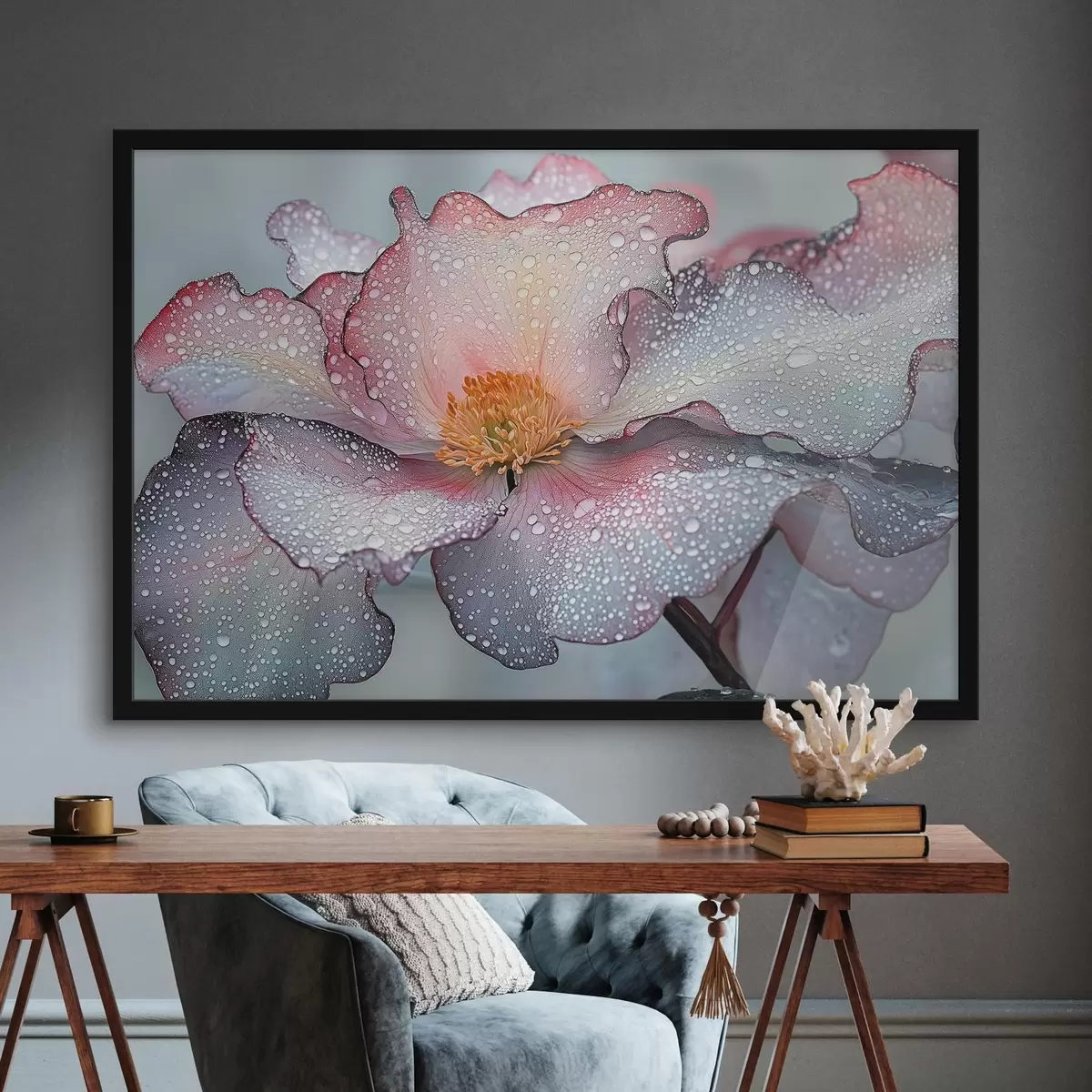 Poster Fiore con rugiada sui petali f41872