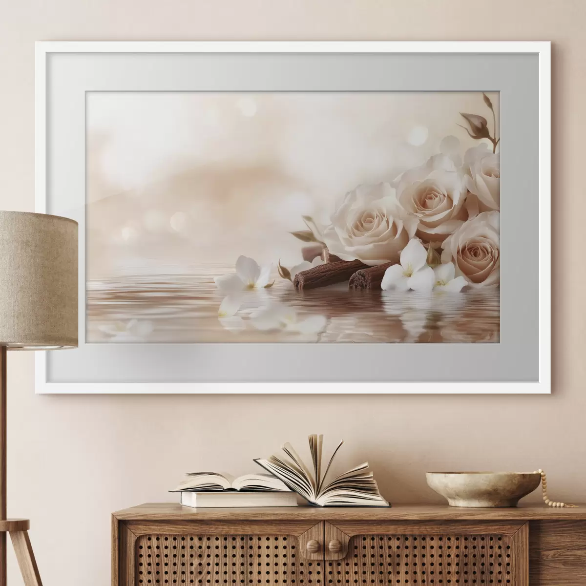 Poster Delicate rose beige in riva al mare f41877