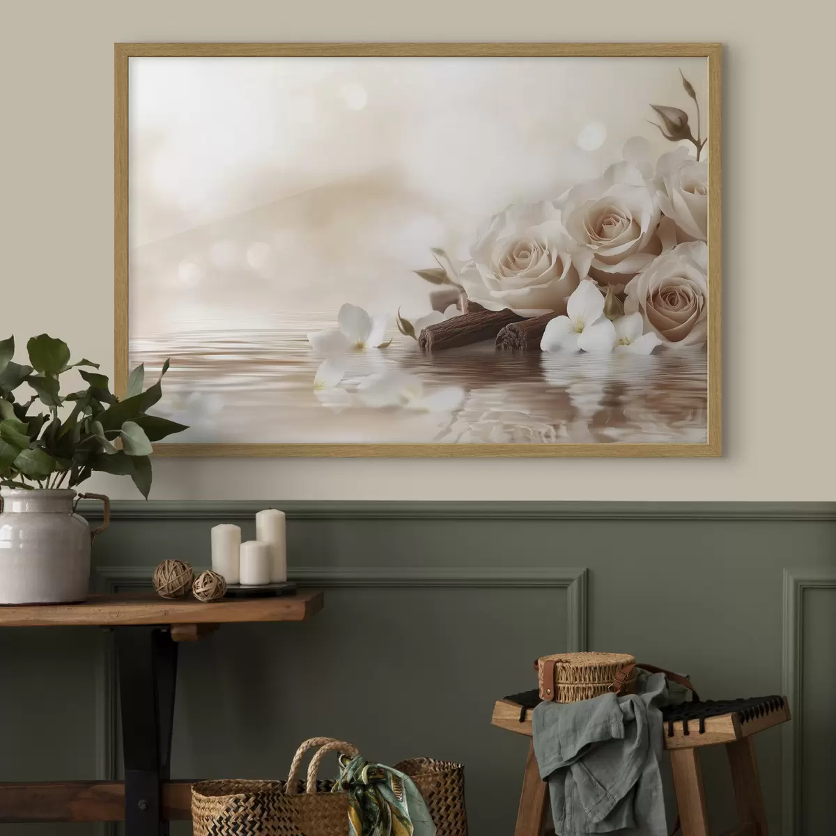 Poster Delicate rose beige in riva al mare f41877