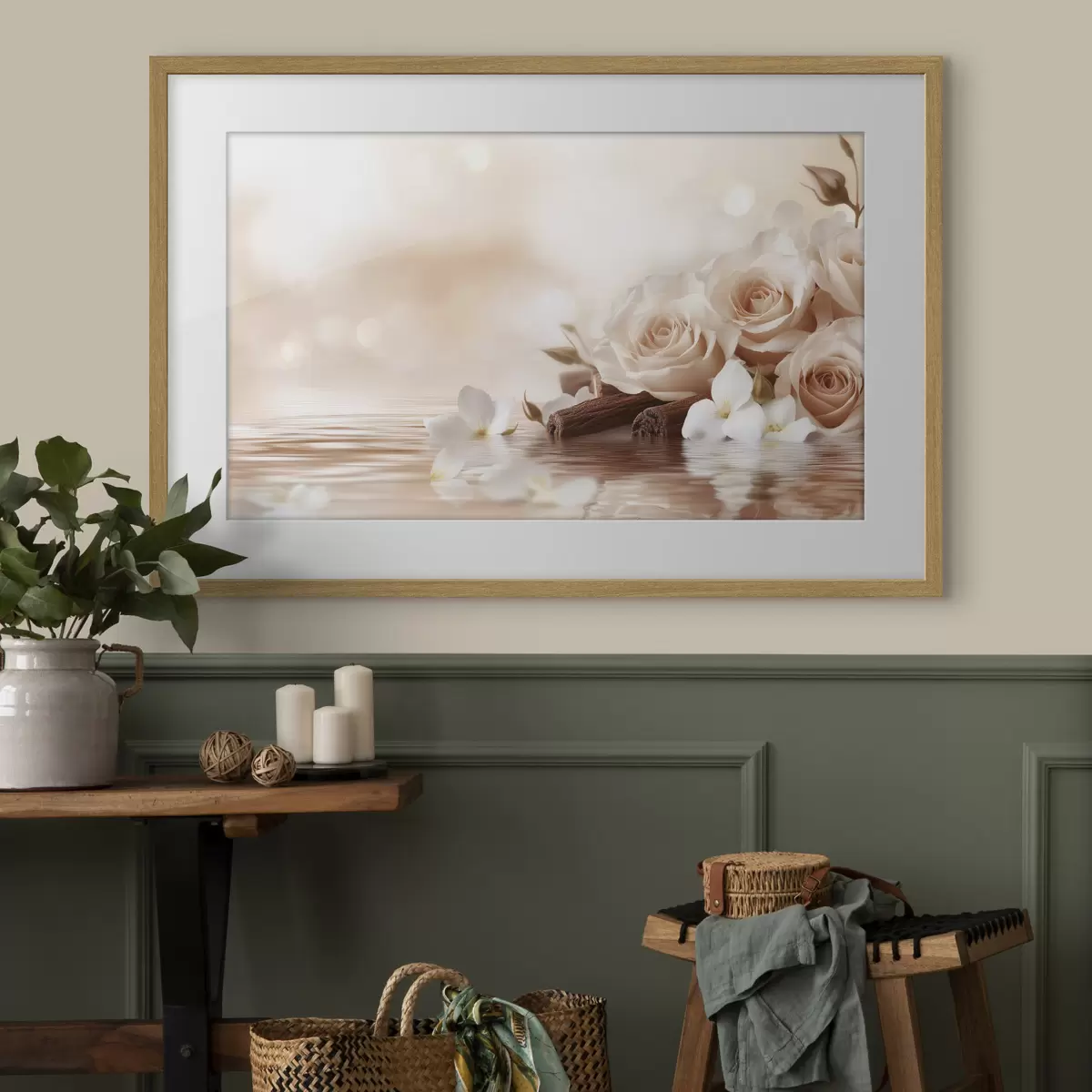 Poster Delicate rose beige in riva al mare f41877