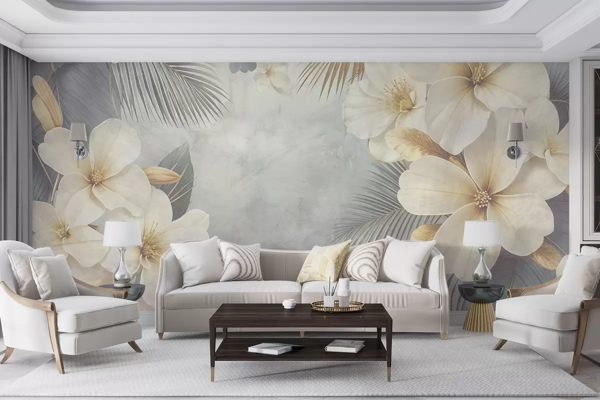 Adesivo Murale Decorativo Ibisco - Disponibile In 6 Misure, Rimovibile, Per Pareti Lisce E Vetro, Con Pellicola Di Prova