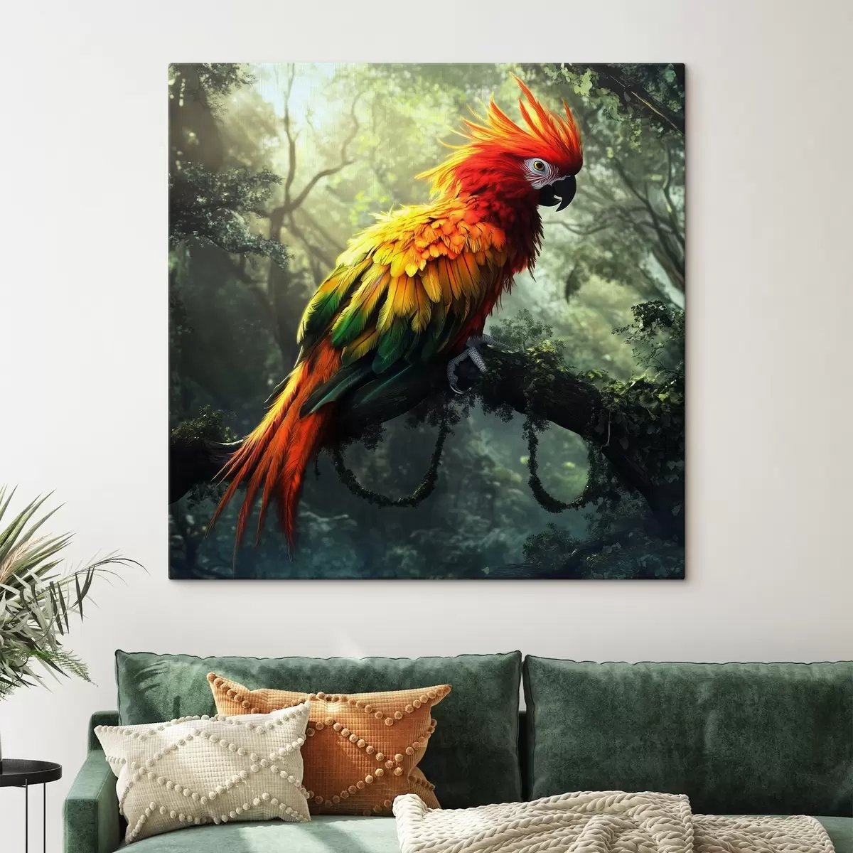 carta da parati Un pappagallo colorato nella giungla nr. s41967