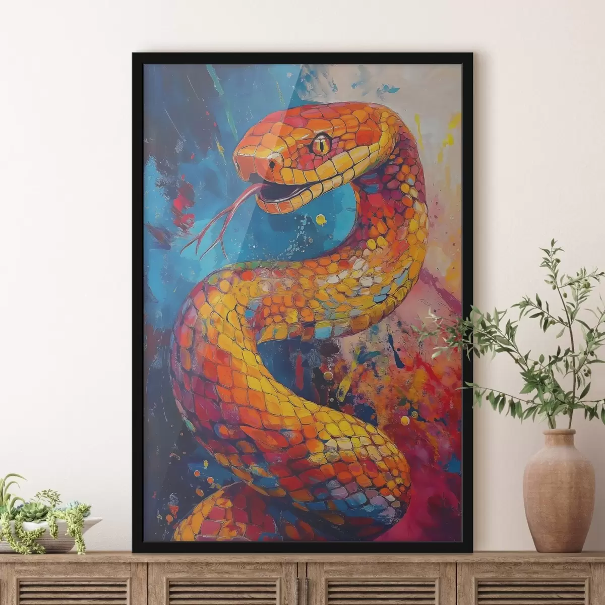 Poster Serpente colorato f41925