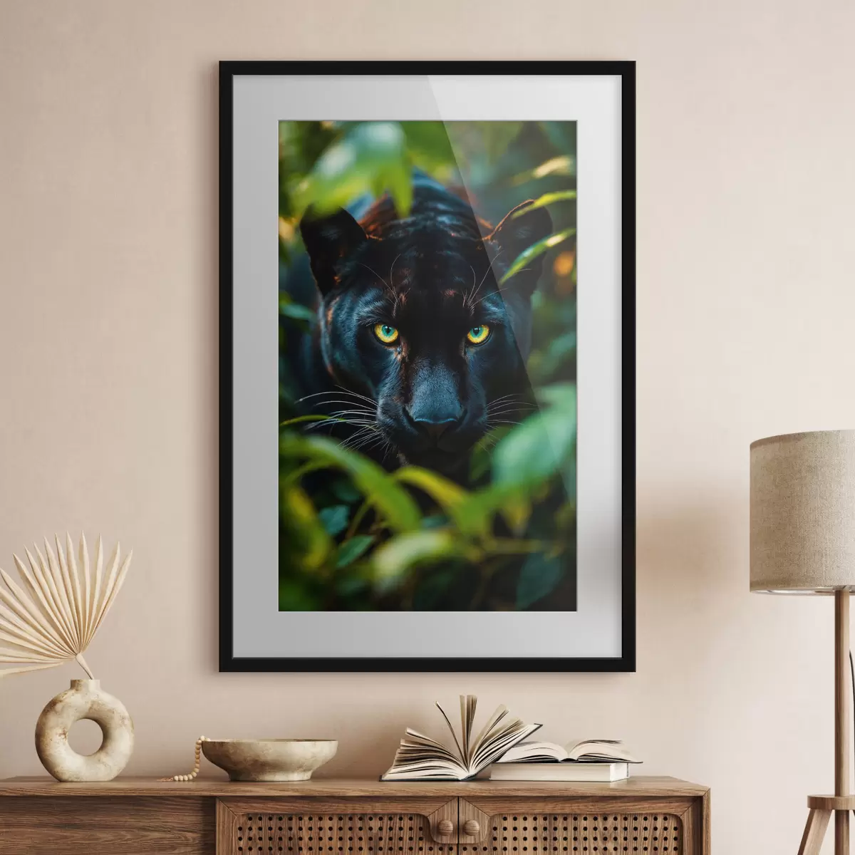 Poster Pantera nera nella giungla f41930