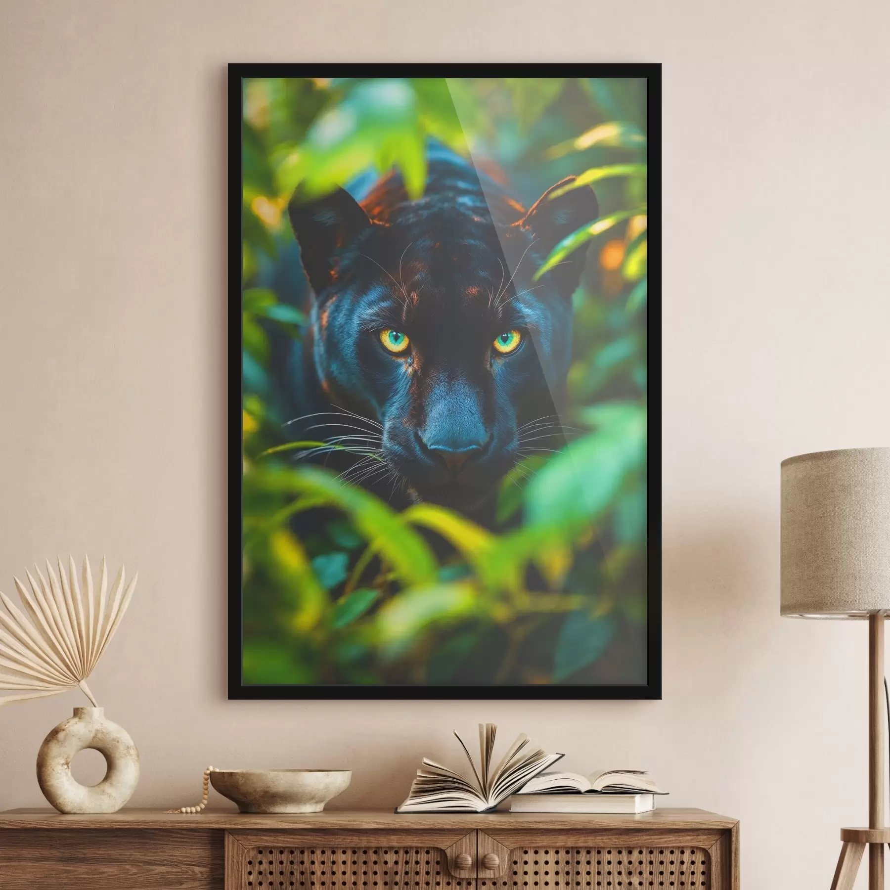 carta da parati Pantera nera nella giungla nr. f41930