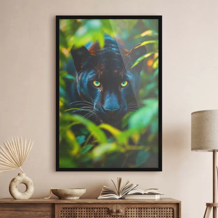 carta da parati Pantera nera nella giungla nr. f41930