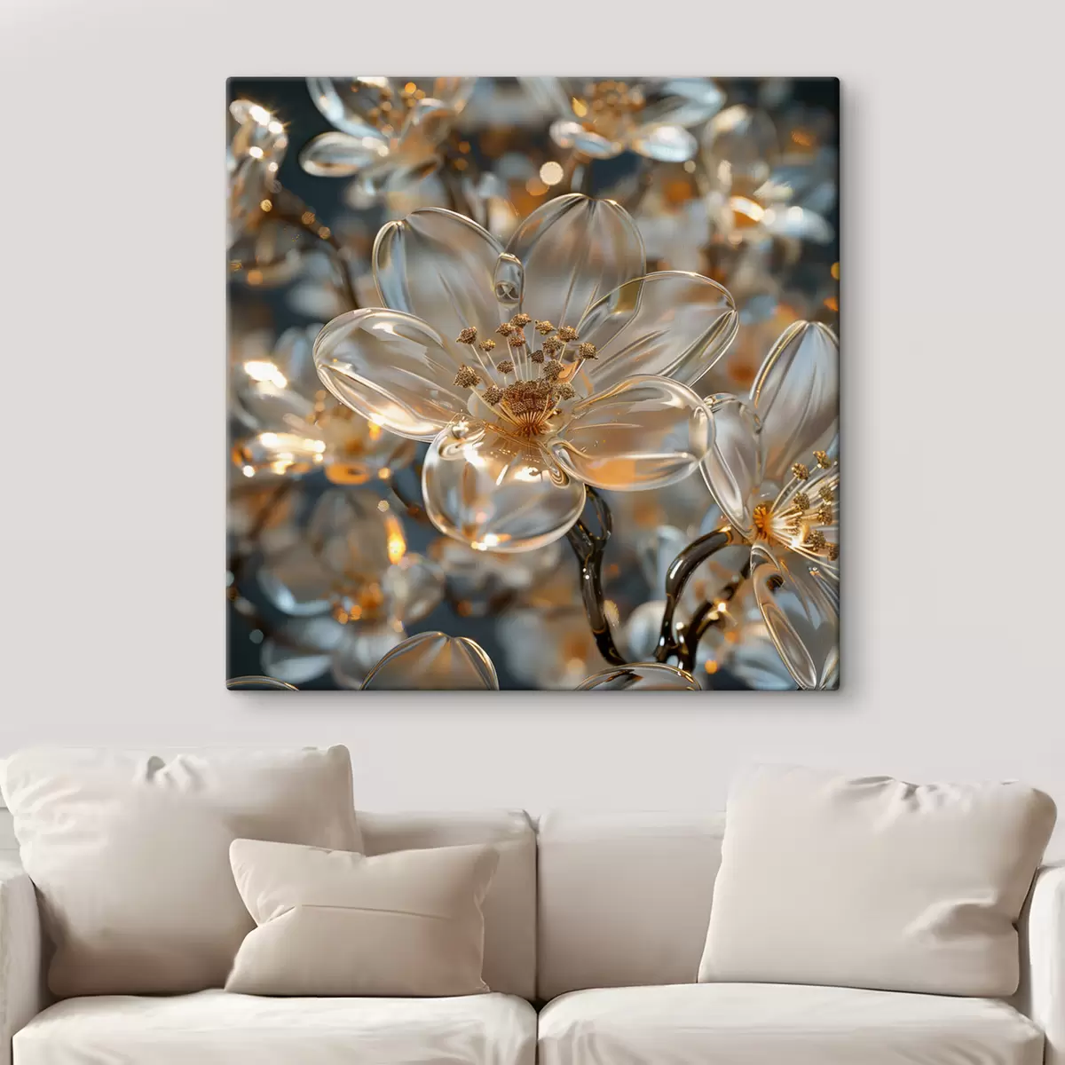 carta da parati Fiori di vetro in colori pastello nr. s40660