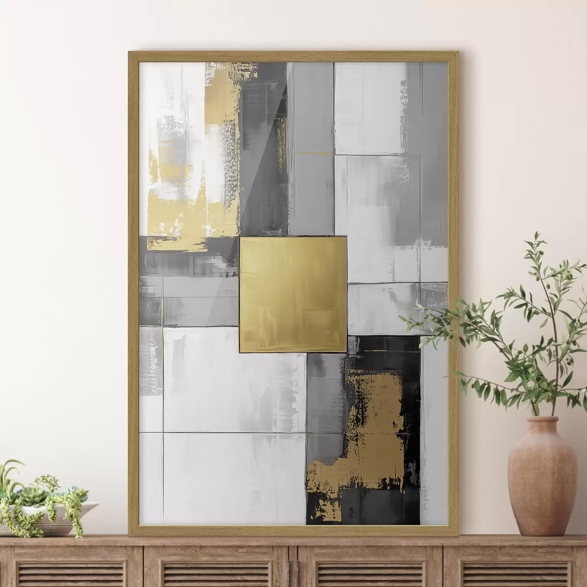 Poster Astrazione con un quadrato al centro f41846