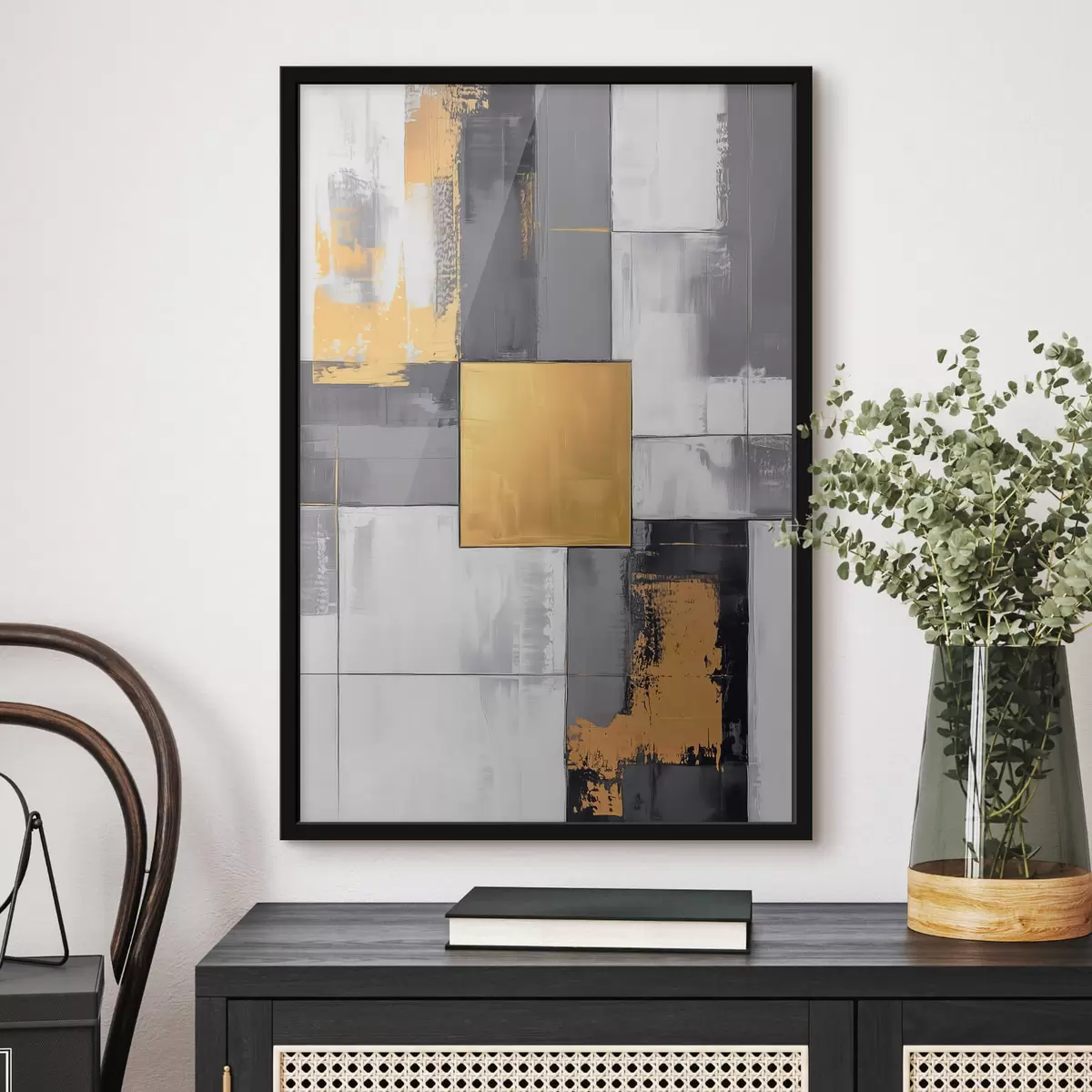 Poster Astrazione con un quadrato al centro f41846