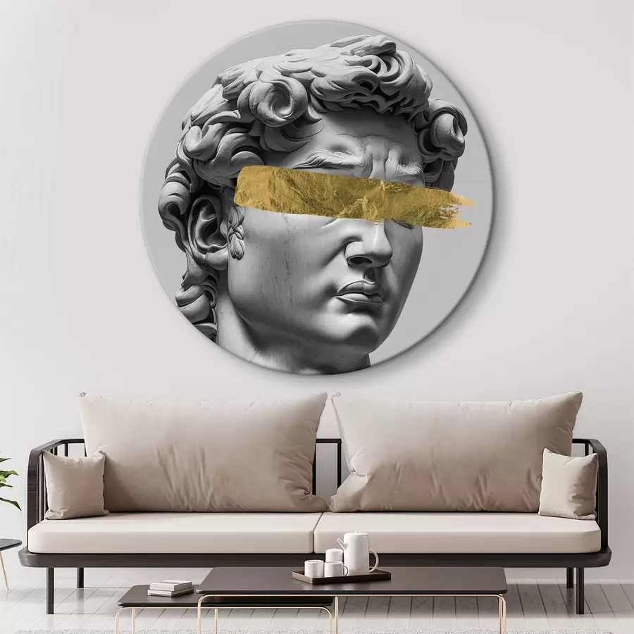 carta da parati Una scultura moderna di David con gli occhi chiusi nr. r26129