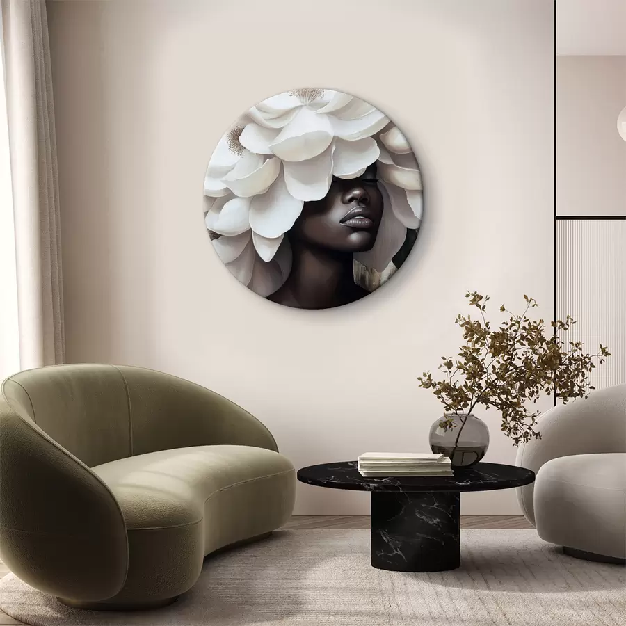 carta da parati Una donna con fiori in testa nr. r40123