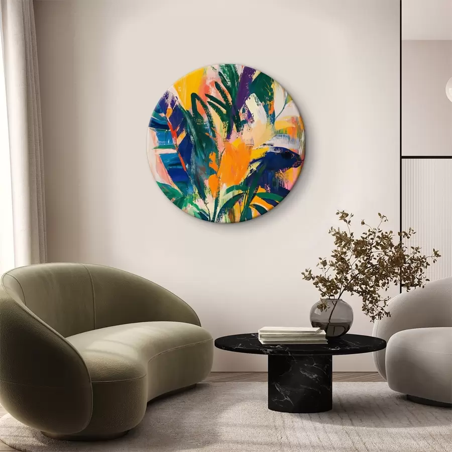 carta da parati Foglie esotiche astratte nr. r40264