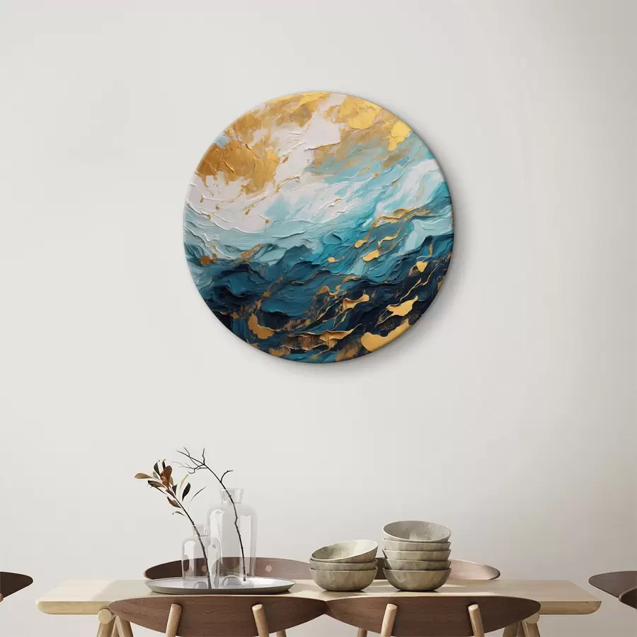 carta da parati Pittura astratta con colori blu e bianchi nr. r40328