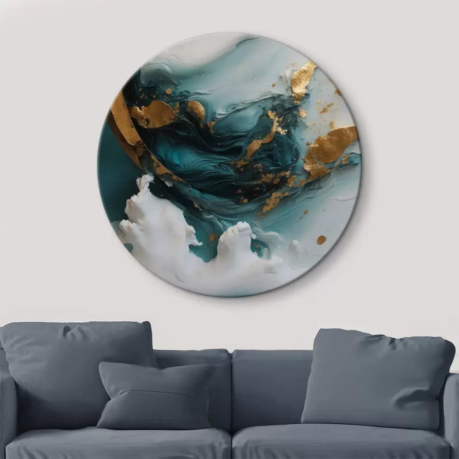 carta da parati Astrazione con colori blu e bianchi nr. r39154