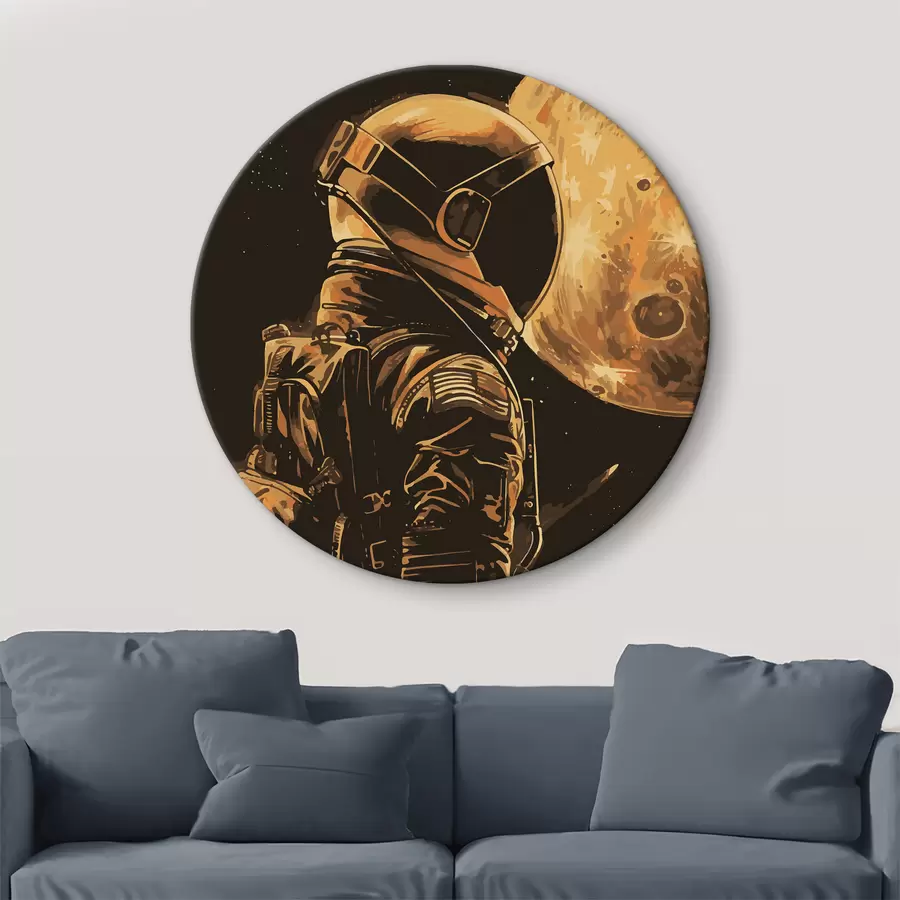 carta da parati Astronauta che osserva il pianeta nr. r38314