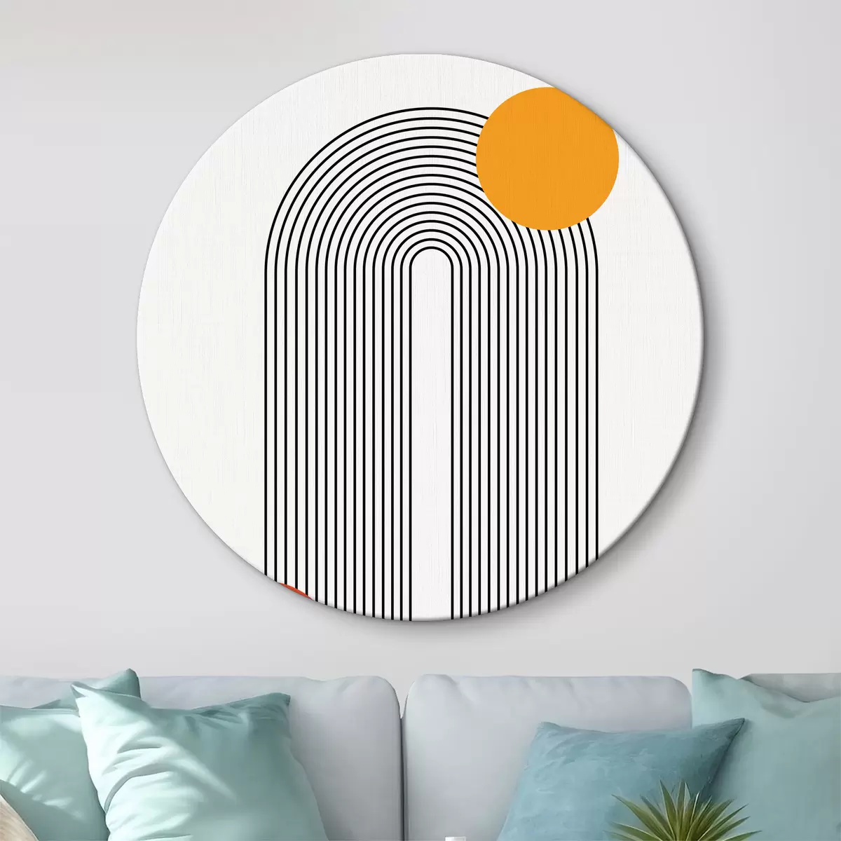 Quadri rotondi Astrazione geometrica Bauhaus r39260