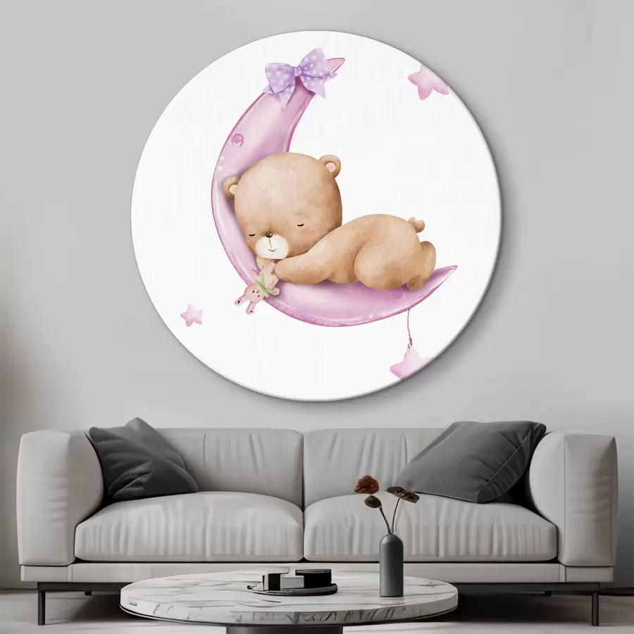 carta da parati Orso che dorme sulla luna nr. r37917v2