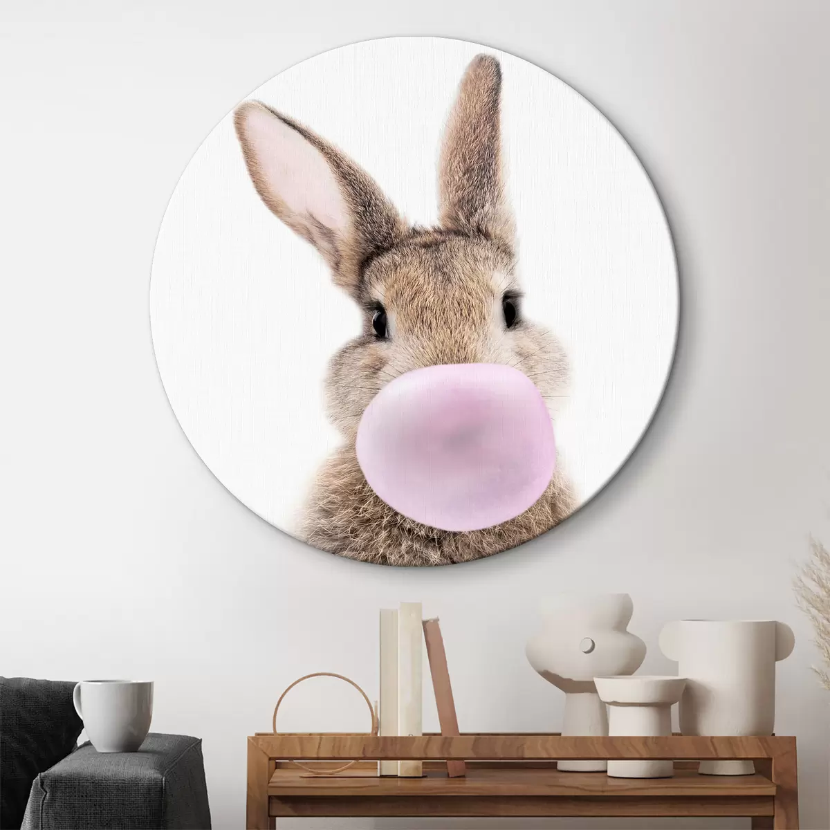 Quadri rotondi Coniglietto con elastico r37773