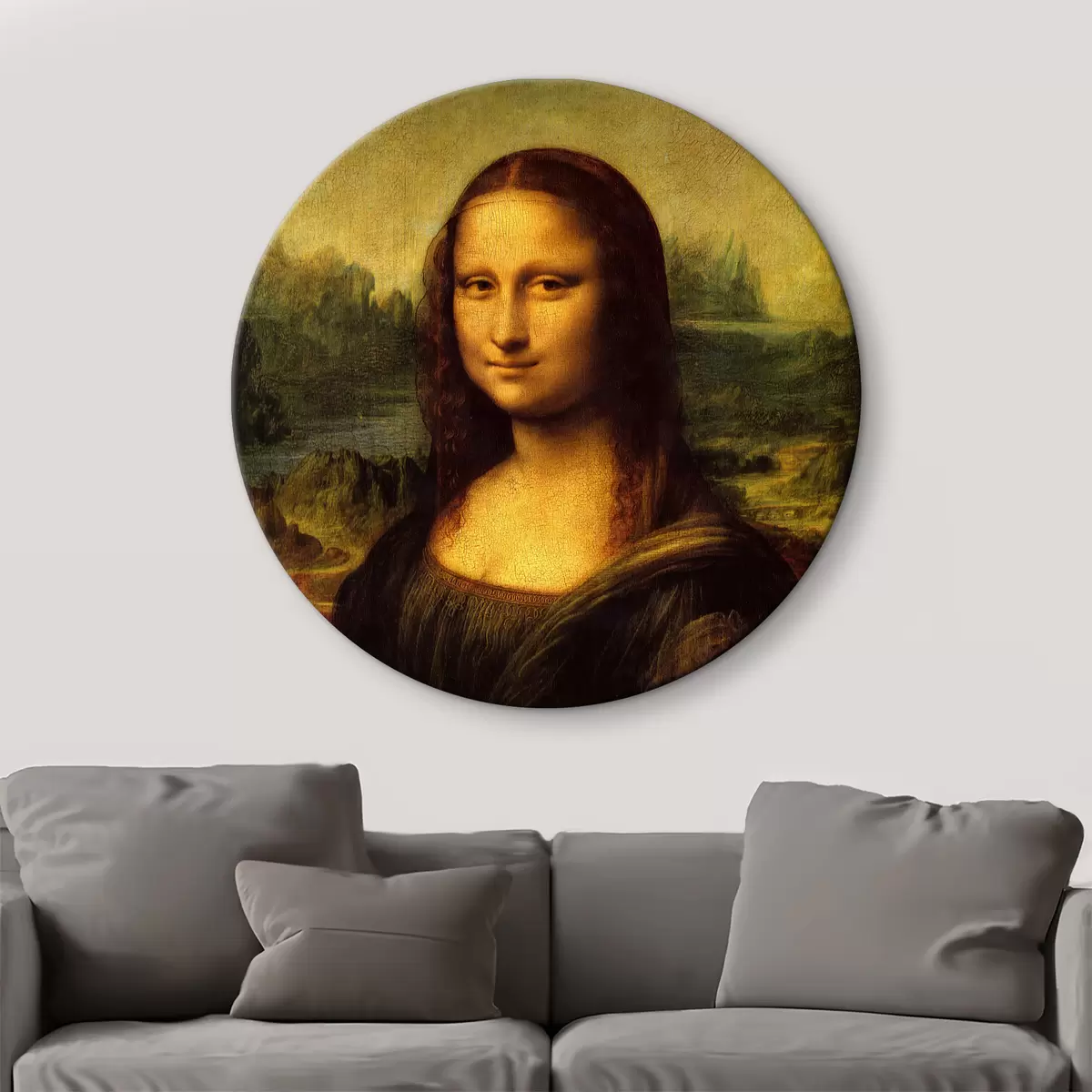 Quadri rotondi Guancia, acconciatura e espressione facciale r18882