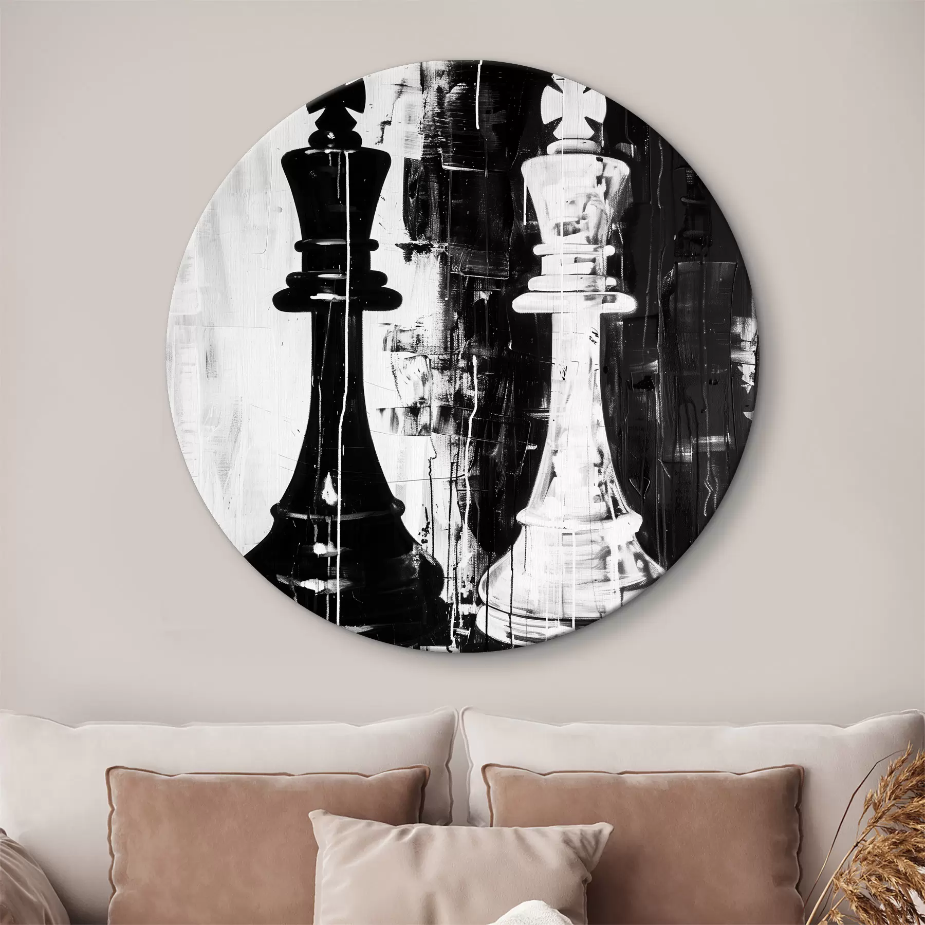 carta da parati Pezzo degli scacchi in colore bianco e nero nr. r38642