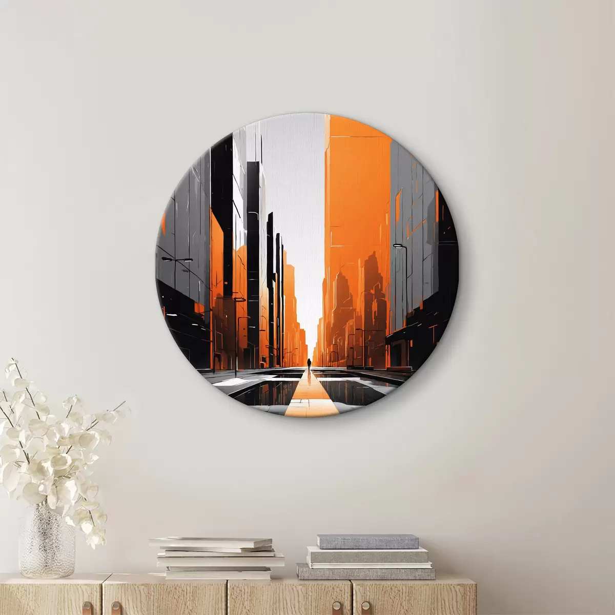 Quadri rotondi Città del futuro r40336